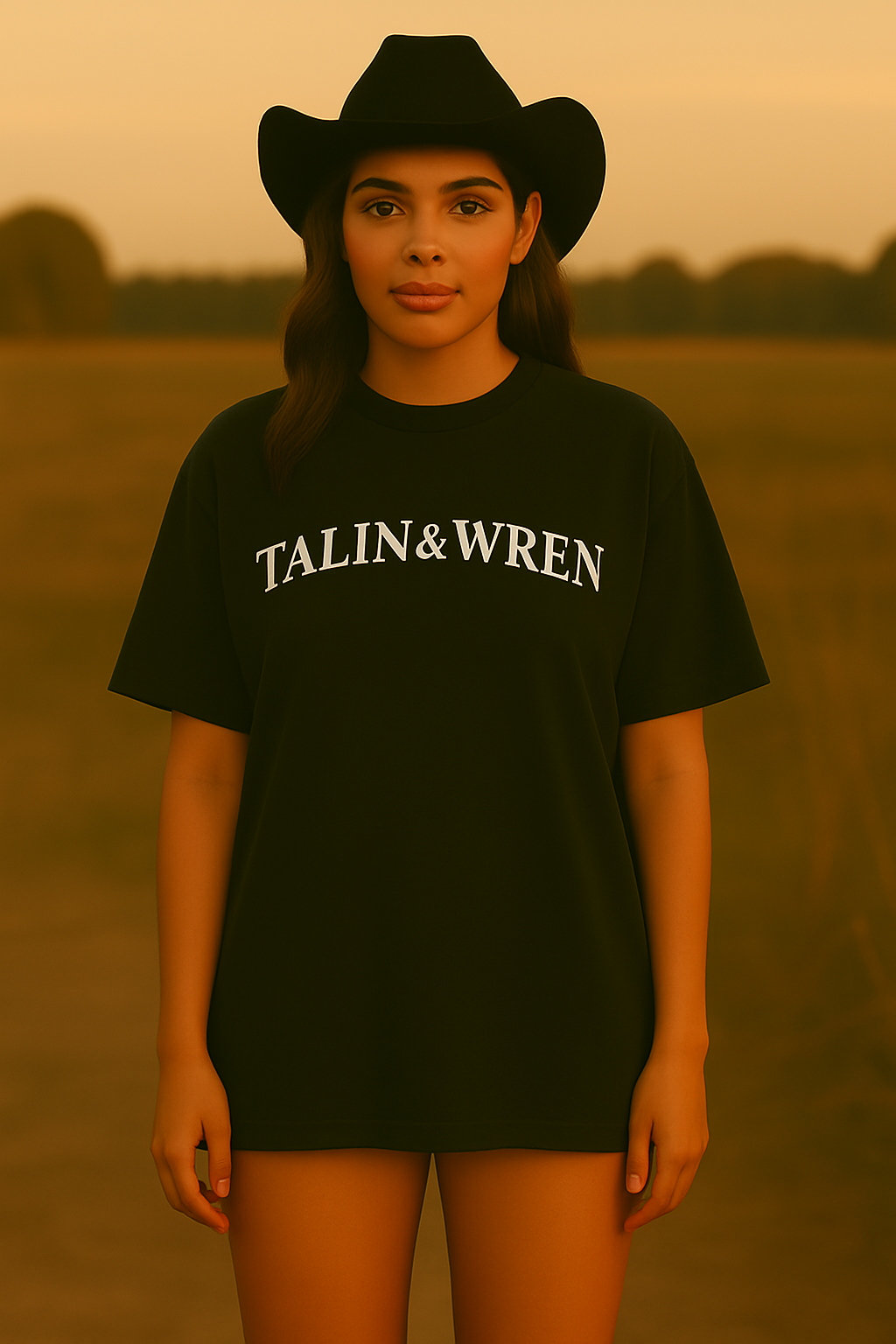TALIN & WREN Oversize Black T-Shirt