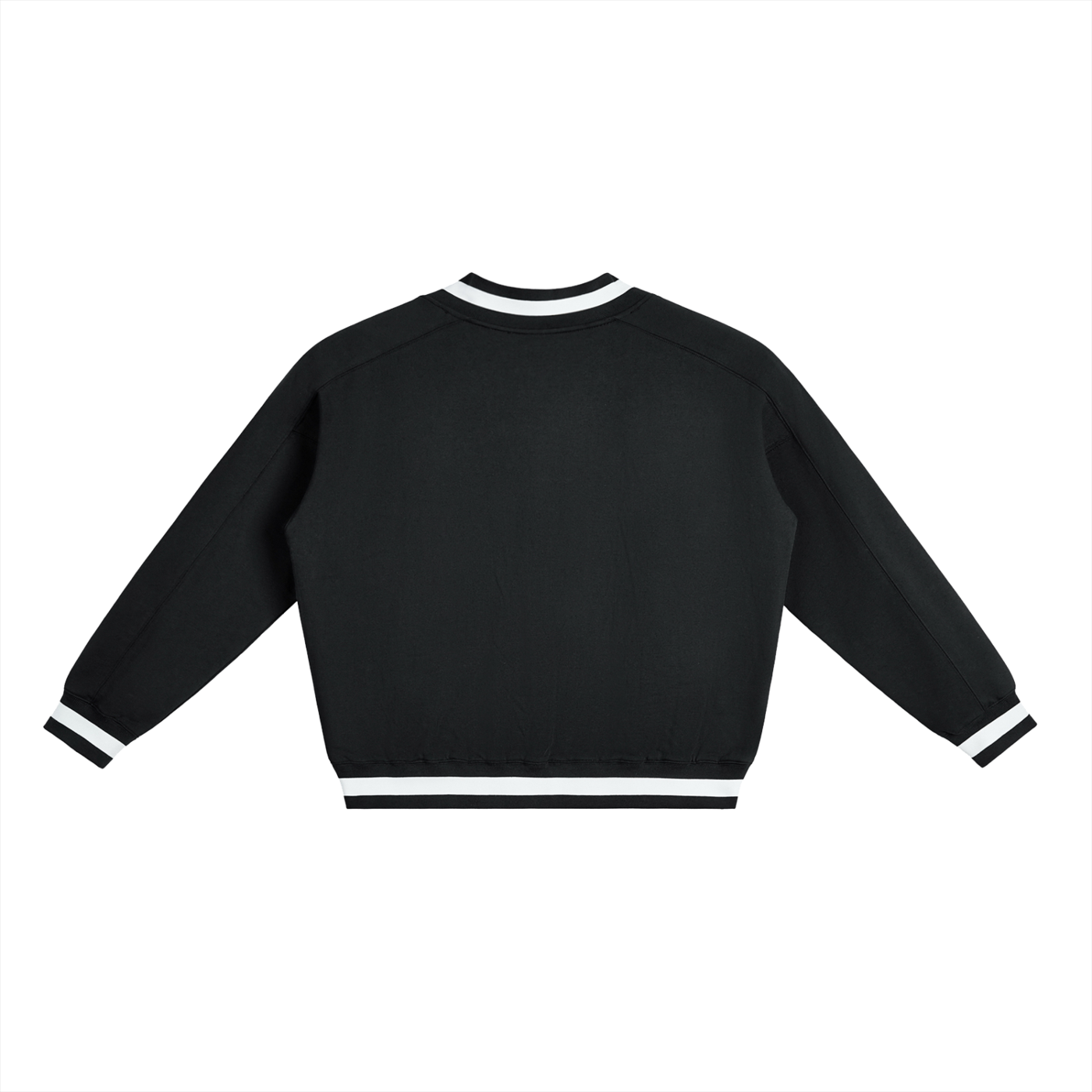 TALIN & WREN V-Neck Contrast Collar Boxy Sweatshirt