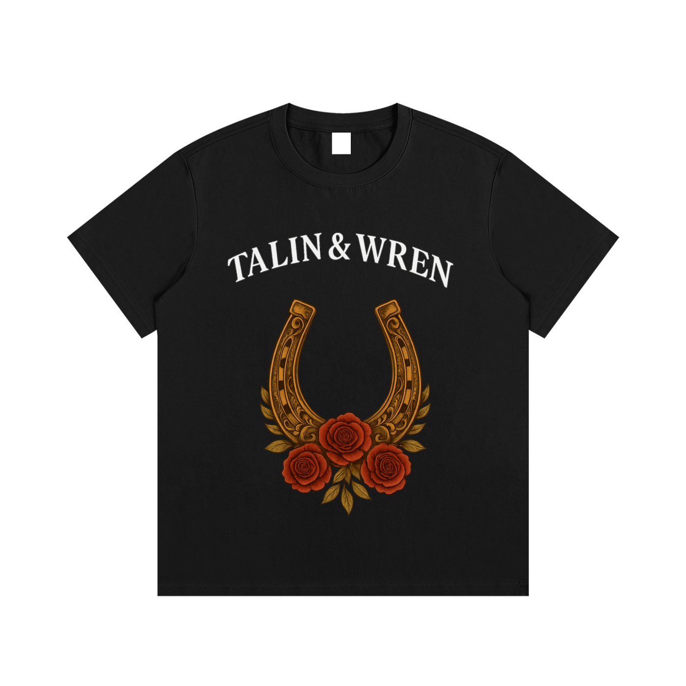 TALIN & WREN Horseshoe & Roses Graphic Tee