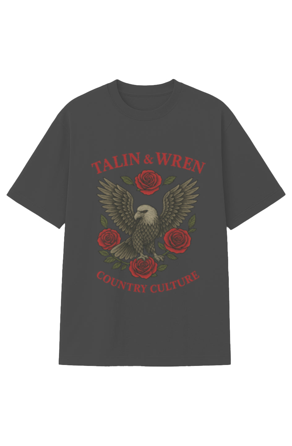 TALIN & WREN EAGLE BLACK T-SHIRT