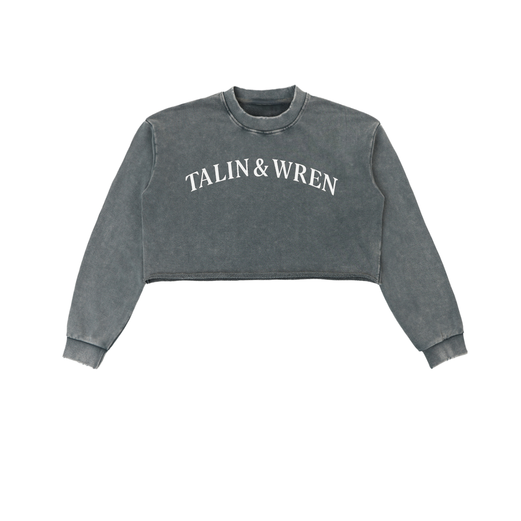 TALIN & WREN Cropped Snow-Wash Crewneck – Country Luxe Essentials